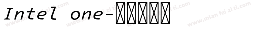 Intel one字体转换